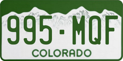 CO license plate 995MQF