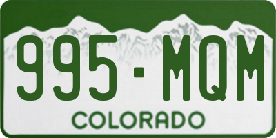 CO license plate 995MQM