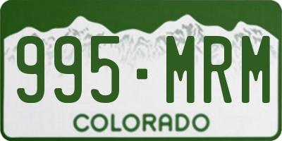 CO license plate 995MRM