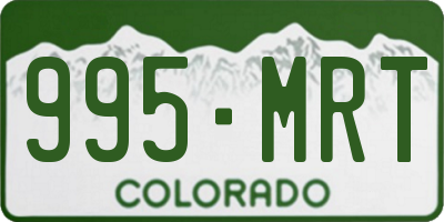 CO license plate 995MRT