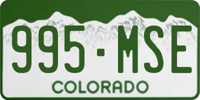CO license plate 995MSE