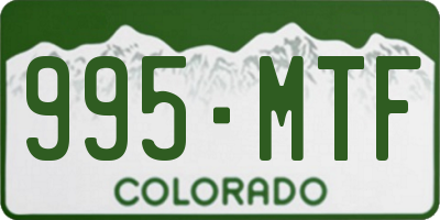 CO license plate 995MTF