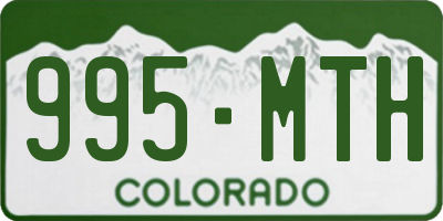 CO license plate 995MTH