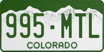 CO license plate 995MTL