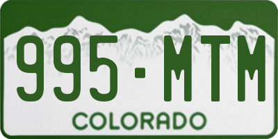 CO license plate 995MTM