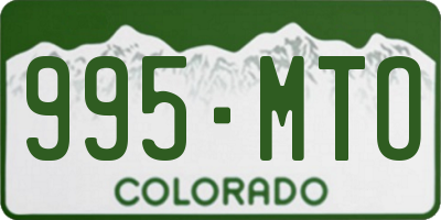 CO license plate 995MTO