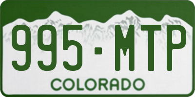 CO license plate 995MTP