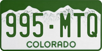 CO license plate 995MTQ