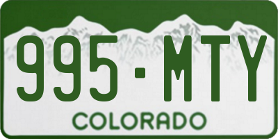 CO license plate 995MTY