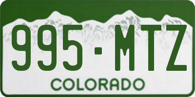 CO license plate 995MTZ