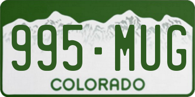 CO license plate 995MUG