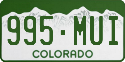 CO license plate 995MUI