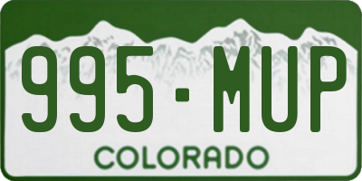 CO license plate 995MUP