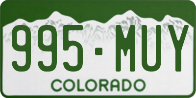 CO license plate 995MUY