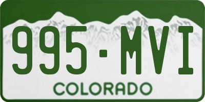 CO license plate 995MVI