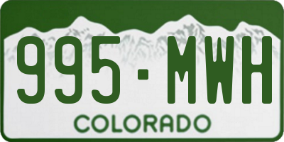 CO license plate 995MWH