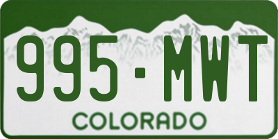 CO license plate 995MWT