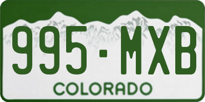 CO license plate 995MXB