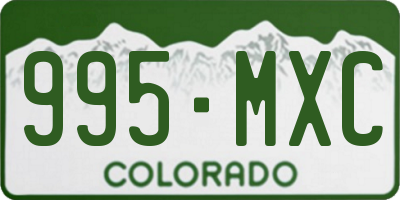 CO license plate 995MXC