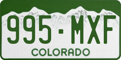 CO license plate 995MXF