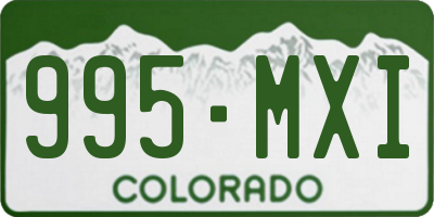 CO license plate 995MXI