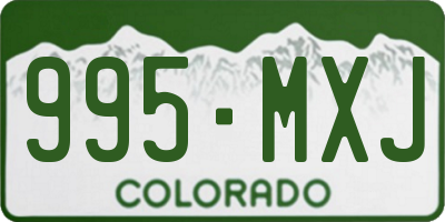CO license plate 995MXJ