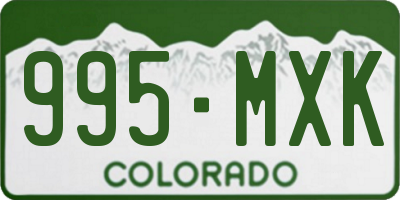 CO license plate 995MXK
