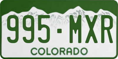 CO license plate 995MXR