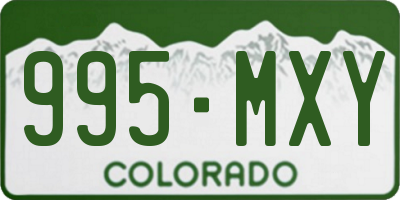 CO license plate 995MXY