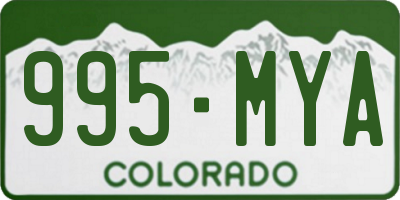 CO license plate 995MYA