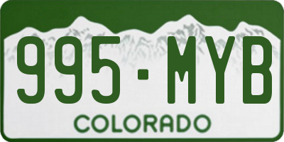 CO license plate 995MYB