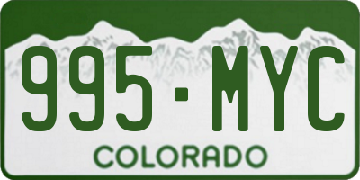 CO license plate 995MYC