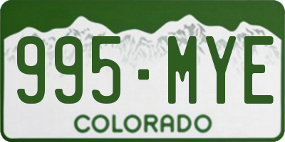 CO license plate 995MYE