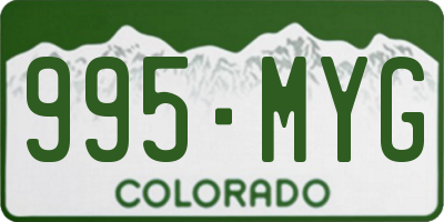 CO license plate 995MYG