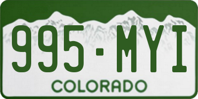 CO license plate 995MYI