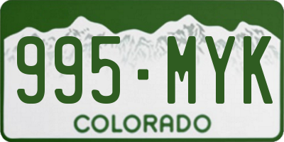 CO license plate 995MYK