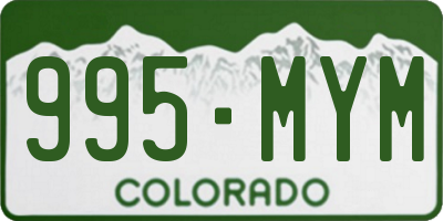 CO license plate 995MYM