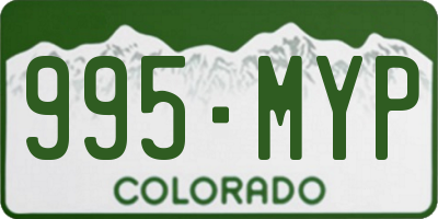 CO license plate 995MYP