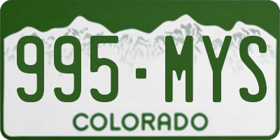 CO license plate 995MYS