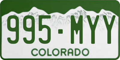 CO license plate 995MYY