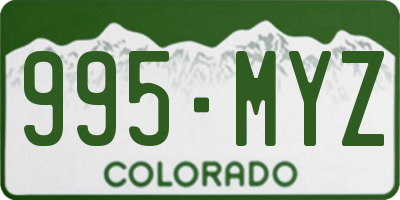 CO license plate 995MYZ