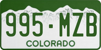 CO license plate 995MZB
