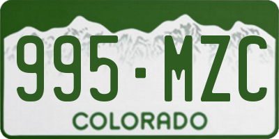 CO license plate 995MZC