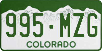 CO license plate 995MZG