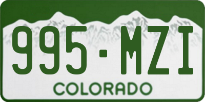 CO license plate 995MZI