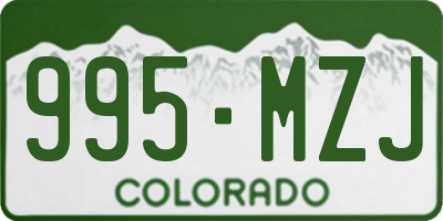 CO license plate 995MZJ