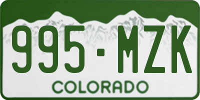 CO license plate 995MZK