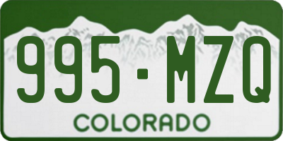 CO license plate 995MZQ
