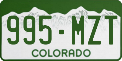 CO license plate 995MZT
