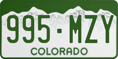 CO license plate 995MZY